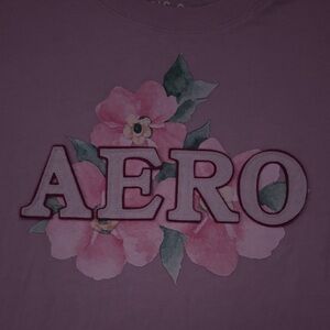 Aeropostale Pink Floral Short Sleeve Tee